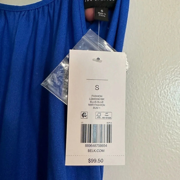 NWT The Limited Royal Blue Long Dress with a Belt - Picture 4 of 4